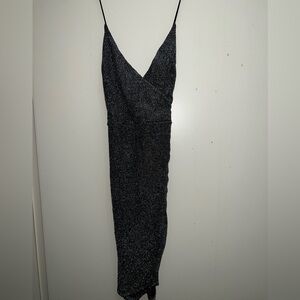 Elegant Black Spaghetti Strap Dress medium sexy